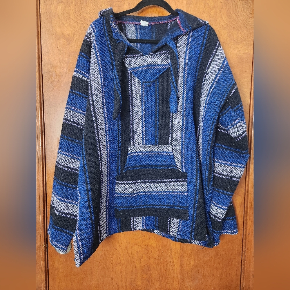 Mexican Pullover Blanket Rug Hoodie